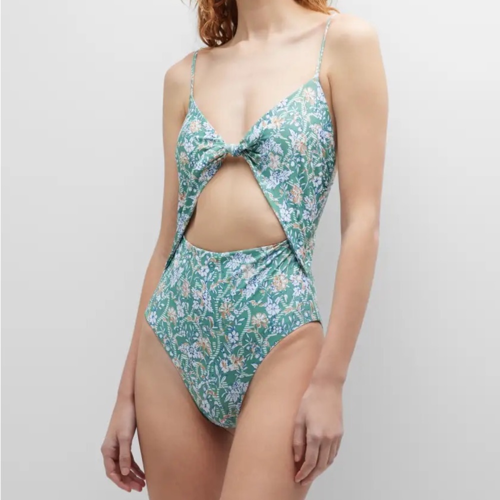 Veronica Beard Seagram Green Swimsuit